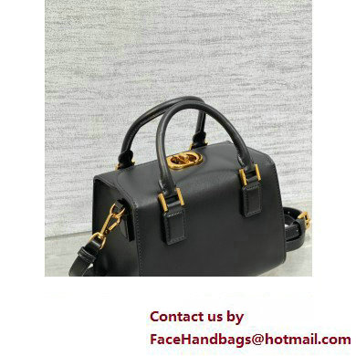 Dior Small Boston Bag in Black Box Calfskin 2024