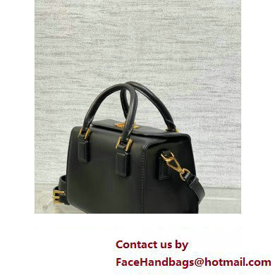 Dior Small Boston Bag in Black Box Calfskin 2024