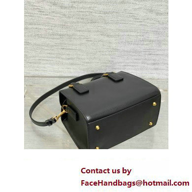 Dior Small Boston Bag in Black Box Calfskin 2024