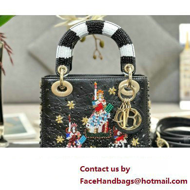 Dior Small Lady Dior Art Project Bag with Bead Embroidery 2024 - Click Image to Close