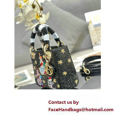 Dior Small Lady Dior Art Project Bag with Bead Embroidery 2024