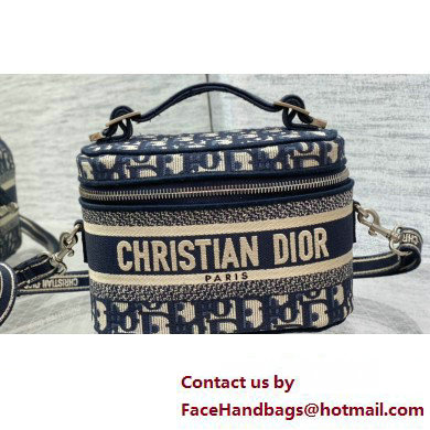 Dior Small Vanity Case Bag in Blue Dior Oblique Jacquard - Click Image to Close