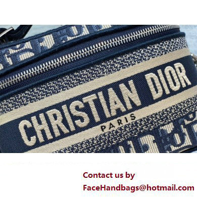 Dior Small Vanity Case Bag in Blue Dior Oblique Jacquard