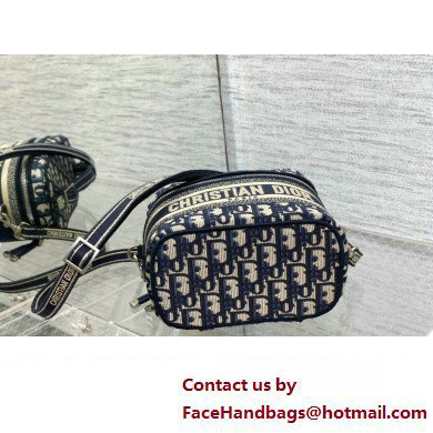 Dior Small Vanity Case Bag in Blue Dior Oblique Jacquard