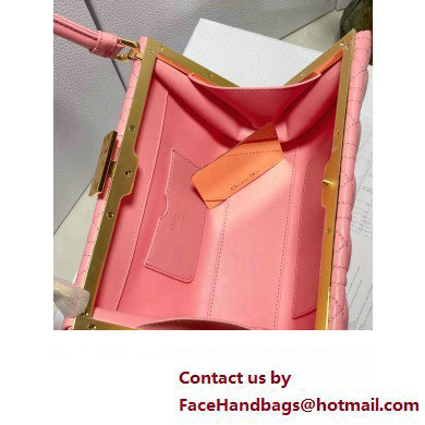 Dior Top Handle Bag in Pink Cannage Lambskin 2024