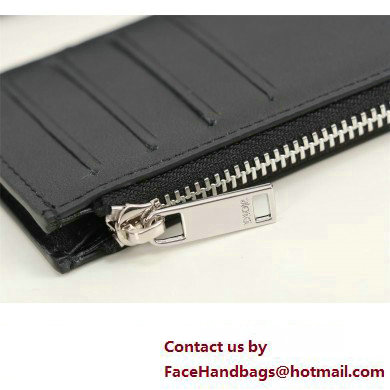 Dior Zipped Card Holder in Black Dior Oblique Galaxy Calfskin