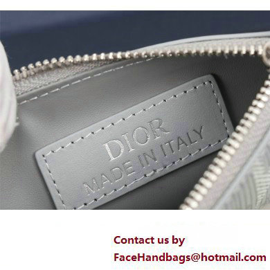 Dior Zipped Card Holder in Gray CD Diamond Canvas