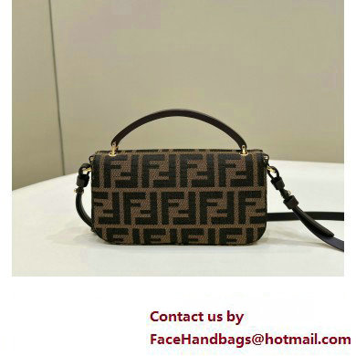 Fendi Baguette Phone Pouch Bag in Brown FF jacquard fabric 2024