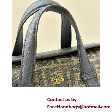 Fendi Boston 365 Bag in Brown FF jacquard fabric 2024