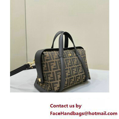 Fendi Boston 365 Bag in Brown FF jacquard fabric 2024