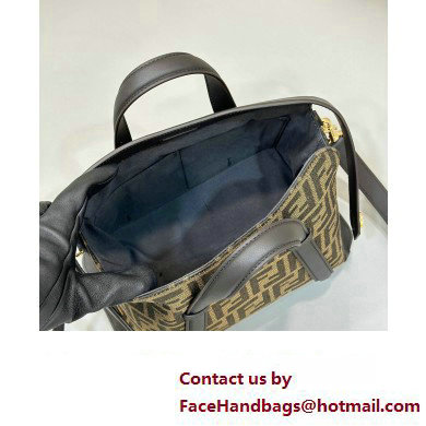 Fendi Boston 365 Bag in Brown FF jacquard fabric 2024