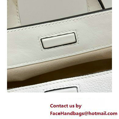 Fendi Boston 365 Bag in White leather 2024