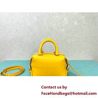 Fendi FF Cube Mini Bag in nappa-leather Yellow 2024