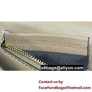 Fendi Medium Baguette Dove gray crocodile leather bag