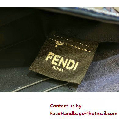 Fendi Mini Baguette bag Dark and mid blue sequin bag