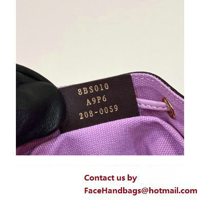 Fendi Mon Tresor Mini bucket bag Purple canvas with FF embroidery