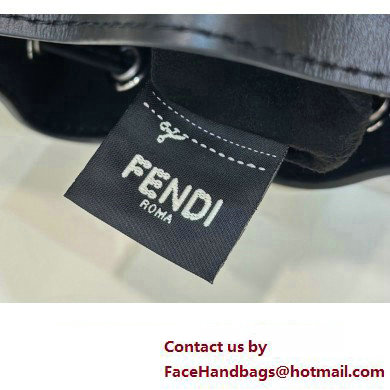 Fendi Mon Tresor Mini bucket bag leather Black/White