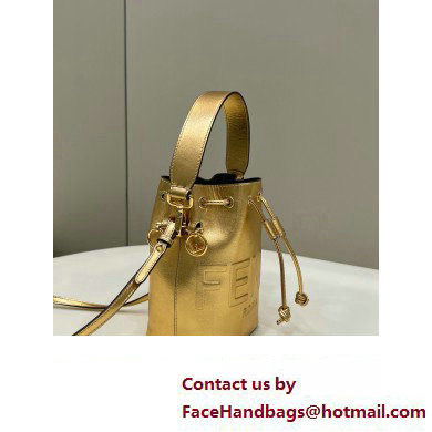 Fendi Mon Tresor Mini bucket bag leather Gold