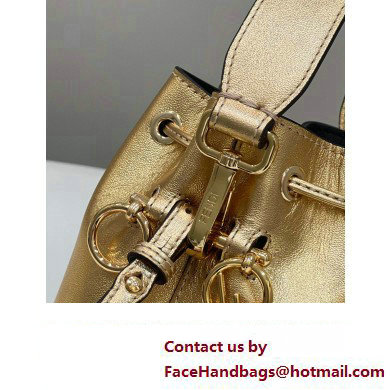 Fendi Mon Tresor Mini bucket bag leather Gold