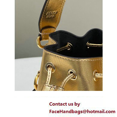 Fendi Mon Tresor Mini bucket bag leather Gold