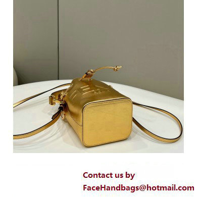 Fendi Mon Tresor Mini bucket bag leather Gold