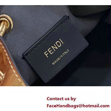 Fendi Mon Tresor Mini bucket bag leather Gold