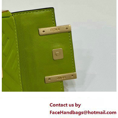 Fendi Nano Baguette Chain Bag Leather Green