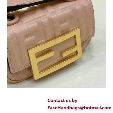 Fendi Nano Baguette Chain Bag Leather Pink