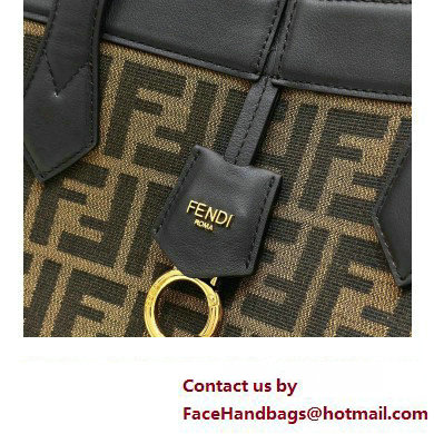 Fendi Origami Medium bag Brown FF jacquard fabric that can be transformed 2024