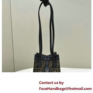 Fendi Origami Mini bag Brown FF jacquard fabric that can be transformed 2024