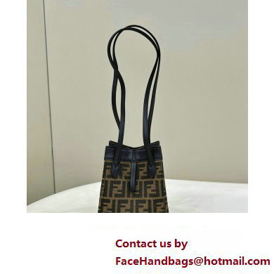 Fendi Origami Mini bag Brown FF jacquard fabric that can be transformed 2024