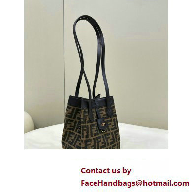 Fendi Origami Mini bag Brown FF jacquard fabric that can be transformed 2024