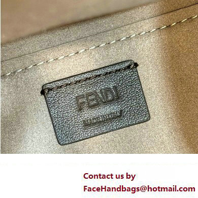 Fendi Origami Mini bag Dove gray leather that can be transformed 2024