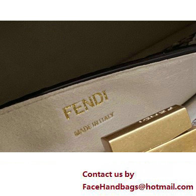 Fendi Peekaboo ISEEU Small Bag White Calfskin/Python Edge