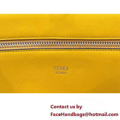 Fendi Peekaboo Iseeu Medium Bag in Selleria Leather 7VA529 Black/Yellow