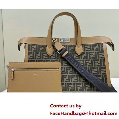 Fendi Peekaboo X-Tote bag Brown leather with FF motif