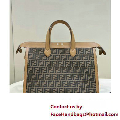 Fendi Peekaboo X-Tote bag Brown leather with FF motif