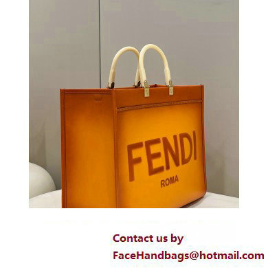 Fendi Sunshine Large Shopper Tote Bag Graduated Orange