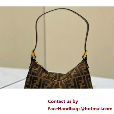 Fendi Vintage Hobo Bag in Brown jacquard FF fabric 8299