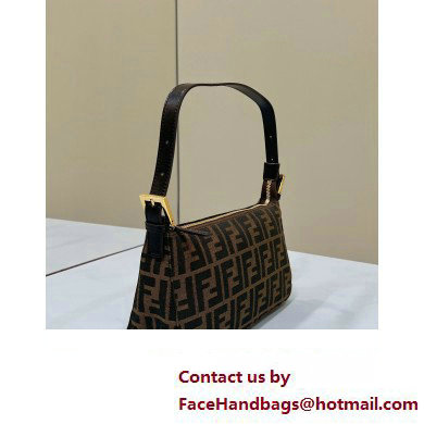 Fendi Vintage Hobo Bag in Brown jacquard FF fabric 8299