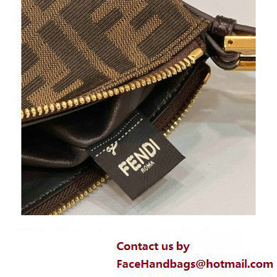 Fendi Vintage Hobo Bag in Brown jacquard FF fabric 8299