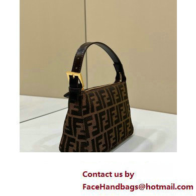 Fendi Vintage Hobo Bag in Brown jacquard FF fabric 8299s