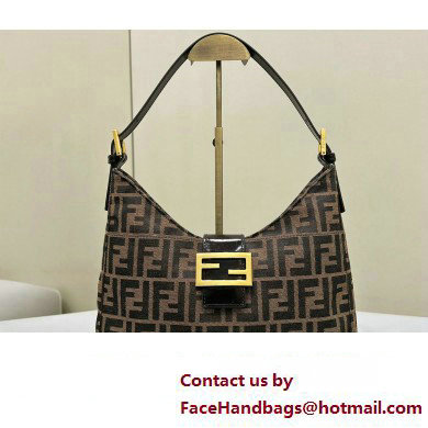 Fendi Vintage Hobo Bag in Brown jacquard FF fabric 8320