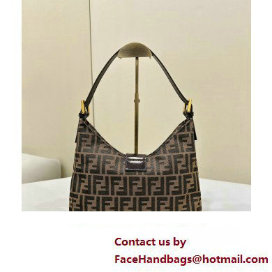 Fendi Vintage Hobo Bag in Brown jacquard FF fabric 8320