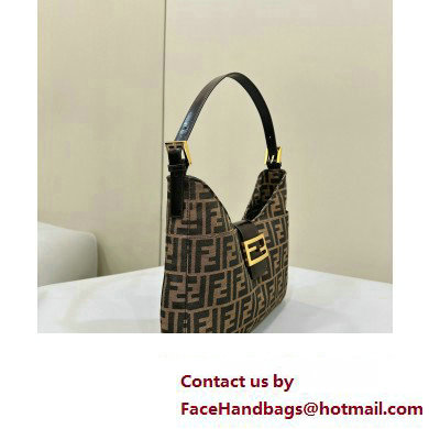 Fendi Vintage Hobo Bag in Brown jacquard FF fabric 8320