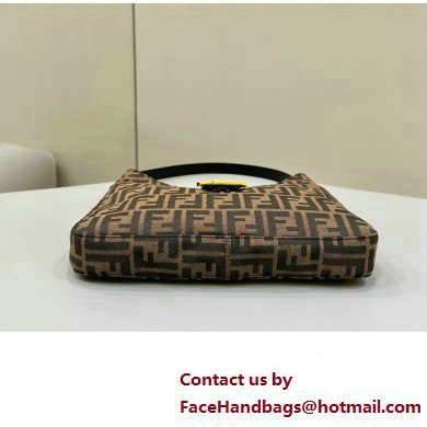 Fendi Vintage Hobo Bag in Brown jacquard FF fabric 8320