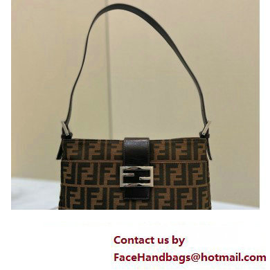 Fendi Vintage Hobo Bag in Brown jacquard FF fabric 8331