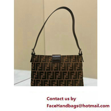 Fendi Vintage Hobo Bag in Brown jacquard FF fabric 8331