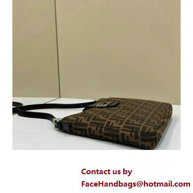 Fendi Vintage Hobo Bag in Brown jacquard FF fabric 8331