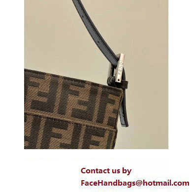 Fendi Vintage Hobo Bag in Brown jacquard FF fabric 8331